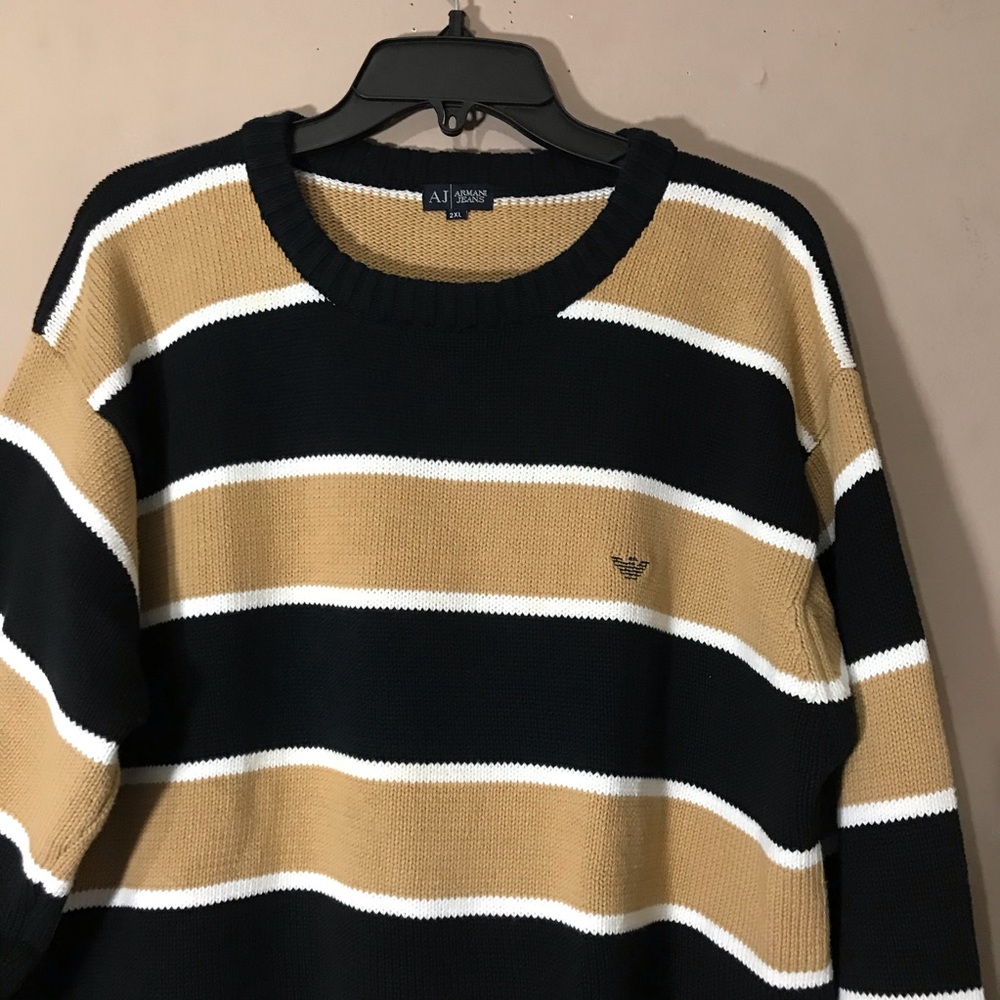 SOLD AJ ARMANI JEANS Mens Pull Over Sweater - Picture 2 of 8